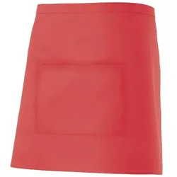 Kurze Schürze mit Tasche ⚥ 190 g/m2 Koralle One Size