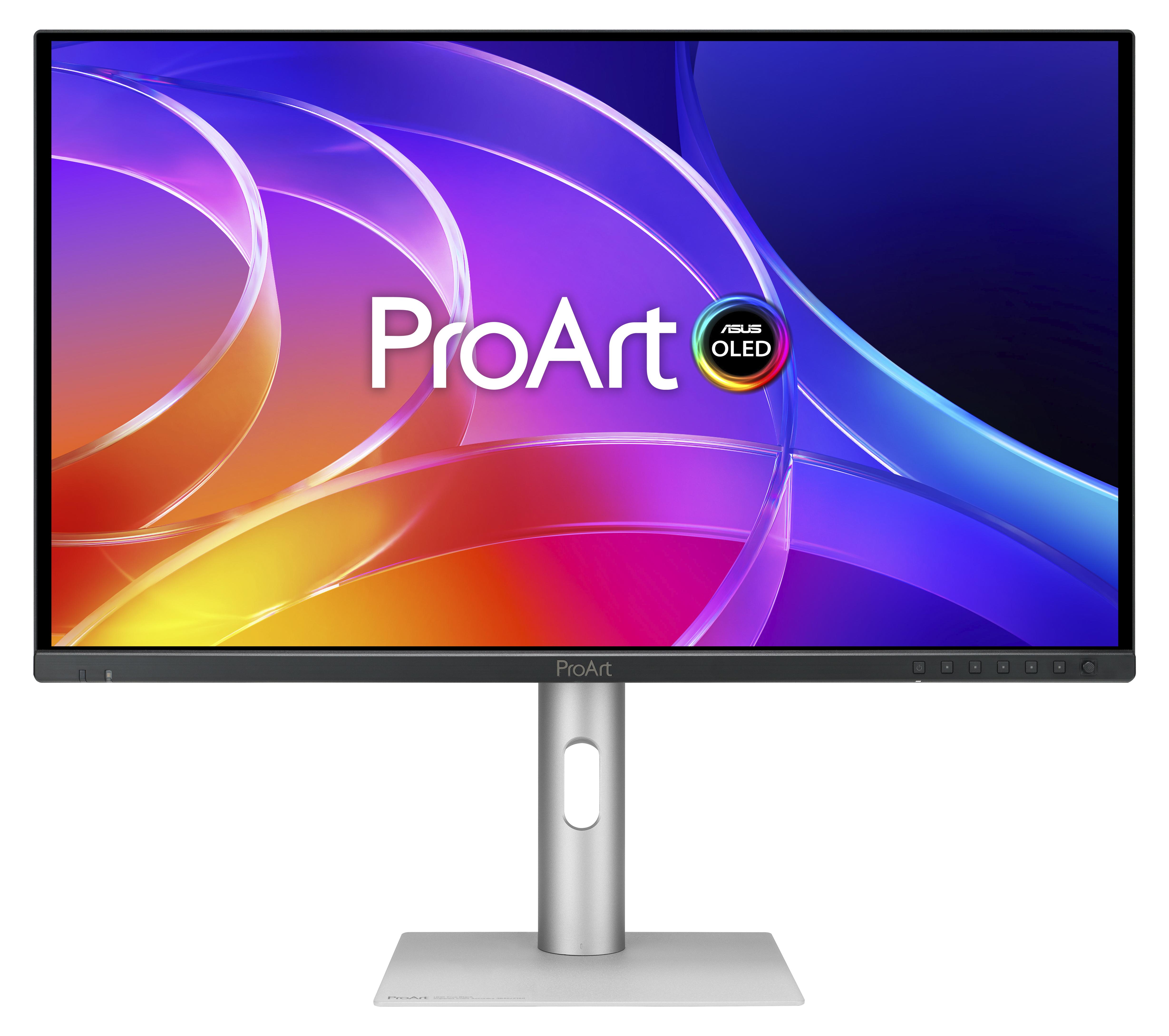 ASUS ProArt OLED PA279CDV, 67,3 cm (26.5"), 3840 x 2160 Pixel, 4K Ultra HD, QD-OLED, 0,1 ms, Schwarz, Silber