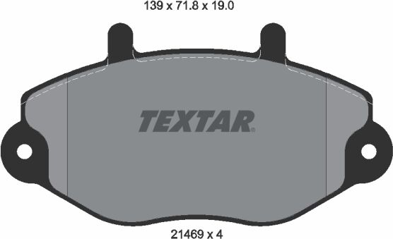 Textar Bremsbelagsatz, Scheibenbremse 2146901 Für Ford (Jmc)