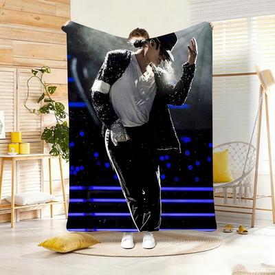Shop Station Michael Jackson Blanket Soft Flannel Throw Blanket Lightweight Summer Fleece For Home & Travel a 29.53 39.37 In