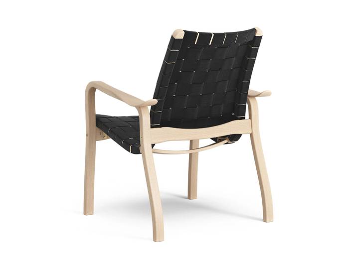 Swedese Primo Sessel niedrig lackierte Buche Schwarz