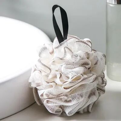 USA Free Shipping Shop Luxury Bubble Bath Loofah Scrubber Mesh Sponge For Deep Cleansing & Rich Lathers brown