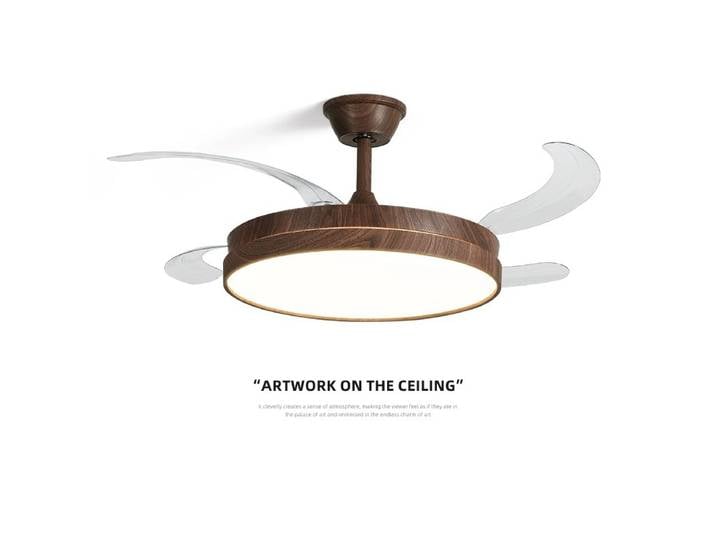 Ventilateur de plafond LED moderne minimaliste avec télécommande et variateur d'intensité, lustre créatif pour la décoration de la chambre à coucher, lustre pour la maison