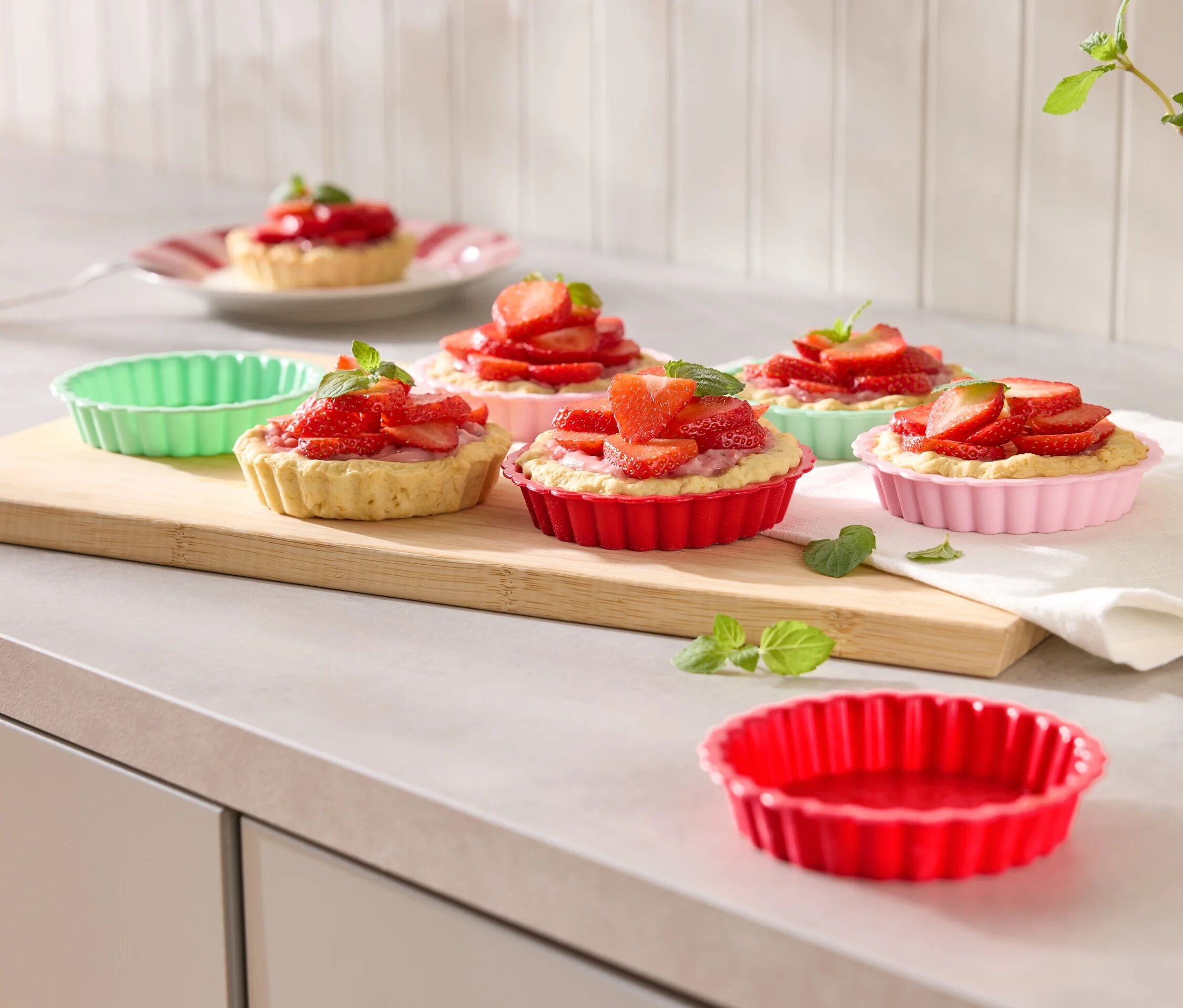 Tchibo - 6 Silikon-Mini-Tarteformen - grün
