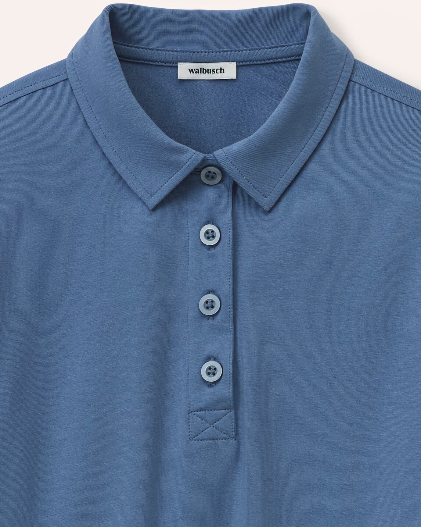 Walbusch Thermo Winterpolo, normale Größen, Farbe Blau, 40, tolle Farben und Muster angenehme Baumwollmischung Damen