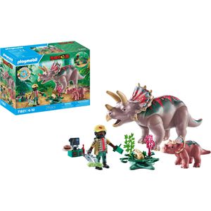 playmobil Spielset DINOS 71821, ab 4 Jahre, Triceratops mit Jungtier, 29 Teile