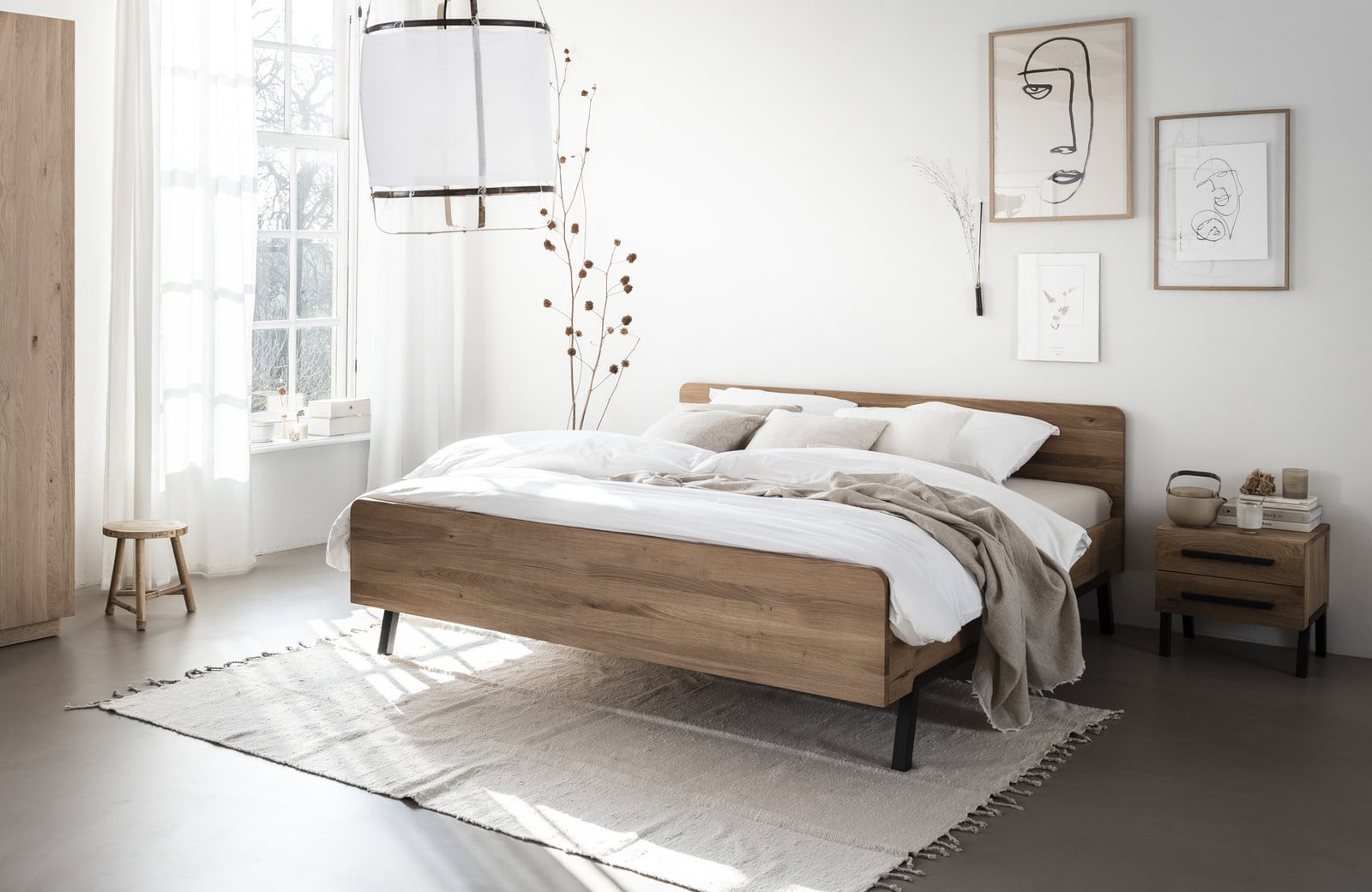 Swiss Sense Balance Pure Houten Bedframe - Eikenhout - Bruin