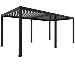 Never Indoor Alu Pergola mit beweglicher Entlüftung, ca. 300 x 588 x 230 cm - Anthrazit