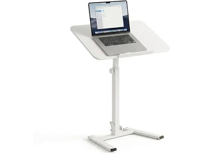 Bureau assis-debout mobile pliable MUSSO D7 - blanc