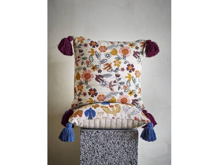 Coussin décoratif Vivielle Multicolore 45 x 45cm Tissu mélangé