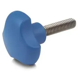 Dreisterngriffschrauben, ddetektierbar, FDA-konformer Kunststoff, Gewindestift Edelstahl (5342-40-M8-20-VDB)