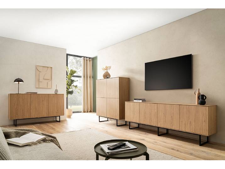 Sideboard 150cm Holz/Braun/Eiche Dekor