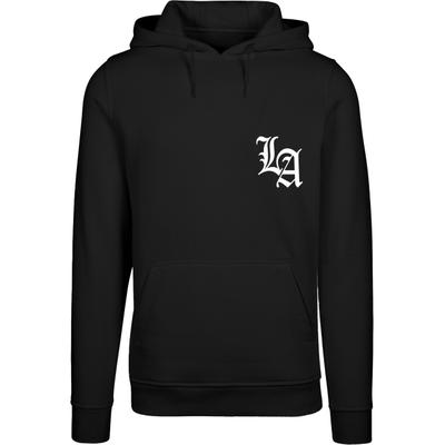 Kapuzenpullover MISTERTEE "MisterTee Los Angeles Circle Hoody", Herren, Gr. XL, schwarz, 65% Baumwolle, 35% Polyester, mehrfarbig, normal, ohne Ausschnitt, Pullover Kapuzenpullover