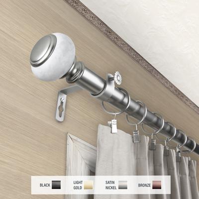 InStyleDesign Kennedy 1 inch Diameter Adjustable Curtain Rod