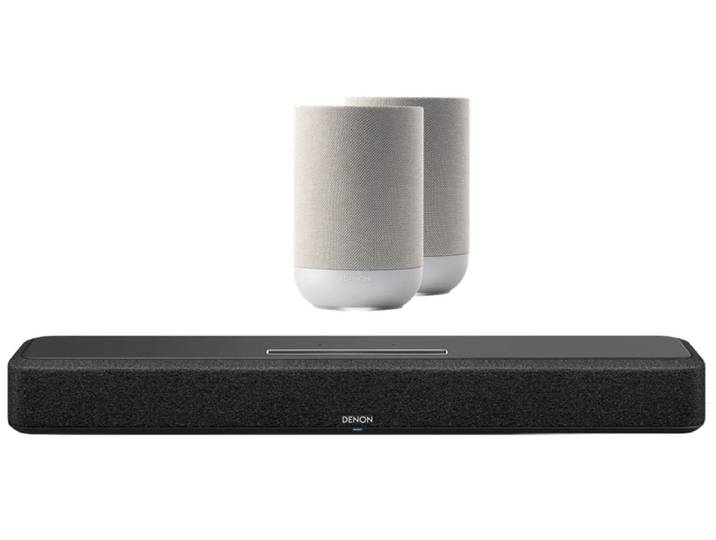 Denon Home Soundbar 550 + Denon Home 200 Zilver (2x)