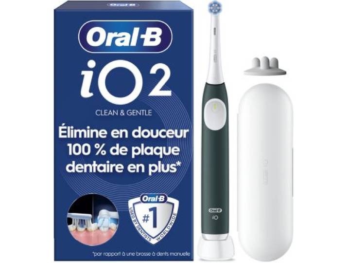 Oral-B - Brosse À Dents Électrique Io2 Series Vert Fôret + Étui De Voyage