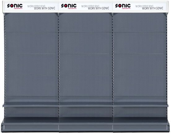 Sonic Equipment Werbeartikel Ausstellungswand 3 Meter Inklusive Haken Und Leuchte 47798