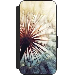Nivocase Klapphülle für Samsung Galaxy S23 FE Handyhülle aus Kunst Leder NIVOflip schwarz Blumen Fotografie (Samsung Galaxy S23 FE), Smartphone Hülle, Schwarz