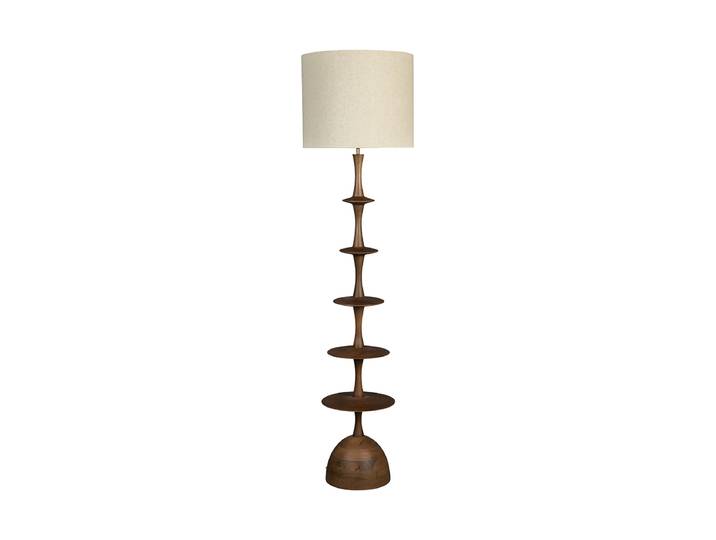 Design Stehlampe „Cath Walnut“ Ø 45 x 179 cm Mangoholz Dutchbone
