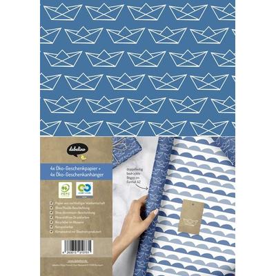 Geschenkpapier-Set: Papierboote (zur Geburt, Taufe, Kommunion, Konfirmation), Sonstige von , Dabelino