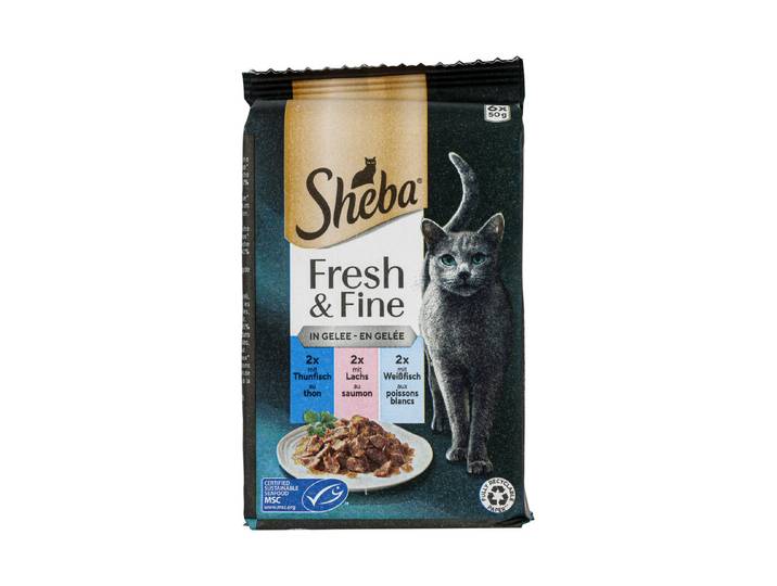 Sheba Fresh & Fine Katzenfutter in Gelée Fisch Variation 6x50g