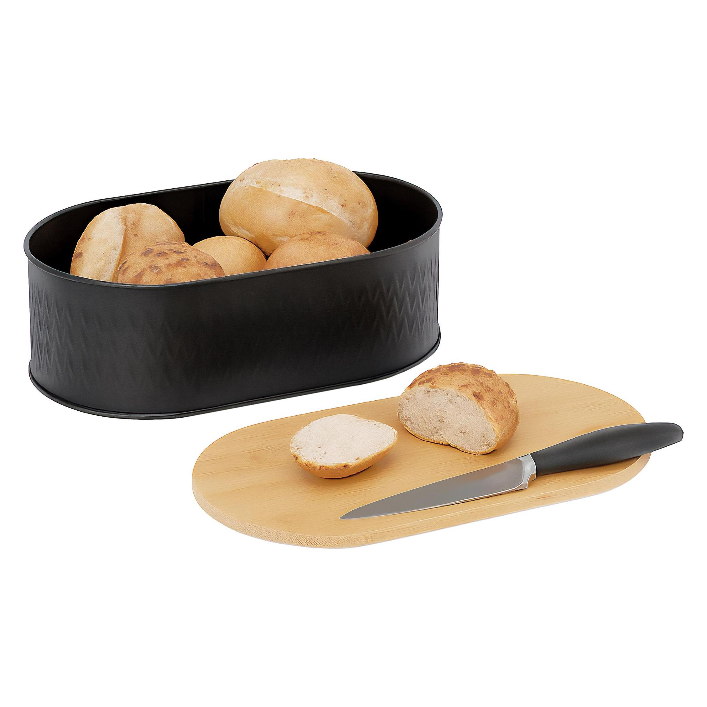 Relaxdays Brotkasten mit Schneidebrett (4052025515706)