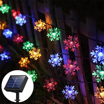 Inspired Finds Outdoor Solar Snowflake String Lights For Garden Christmas And Wedding Decor multicolor 21.33ft 30 Led