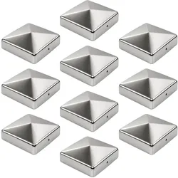 Baumarktplus 10x Pfostenkappe Edelstahl 91 mm Pyramide Abdeckkappe für Pfosten 9 x 9 cm