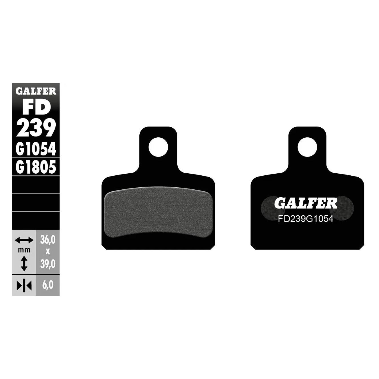 Galfer Bike GALFER Bremsbelag "FD239" G1054 - Organisch Standard, Satz, hinten MONTESA COTA, SCORPA SY (Organisch (Resin)) (FD239-G1054)