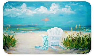 "Stupell Seaside Cottage Scenes Kitchen Mat, 18x30 - 18"" x 30"""