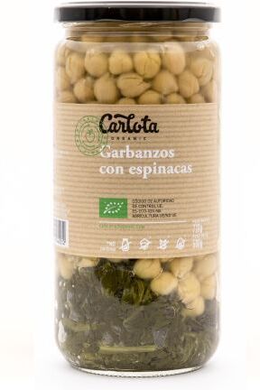 Carlota Organic Organics chickpea with spinach 720 gr