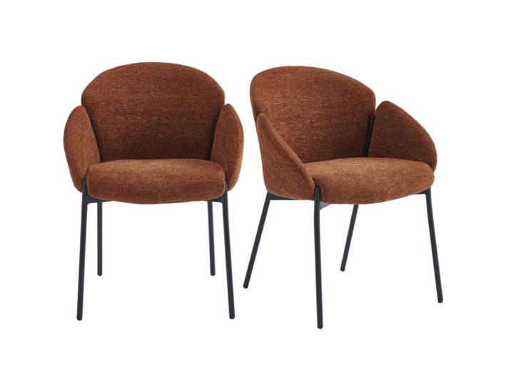 Chaise en tissu luxury terracotta (x2)