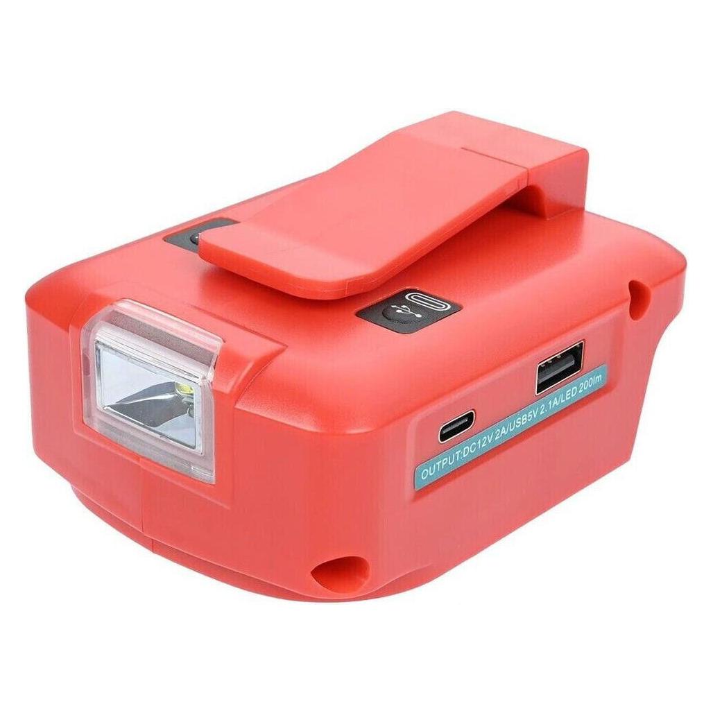 Norka Powerbank Adapter für Worx 20V mit LED-Licht und USB-C (20 V) (69479197)