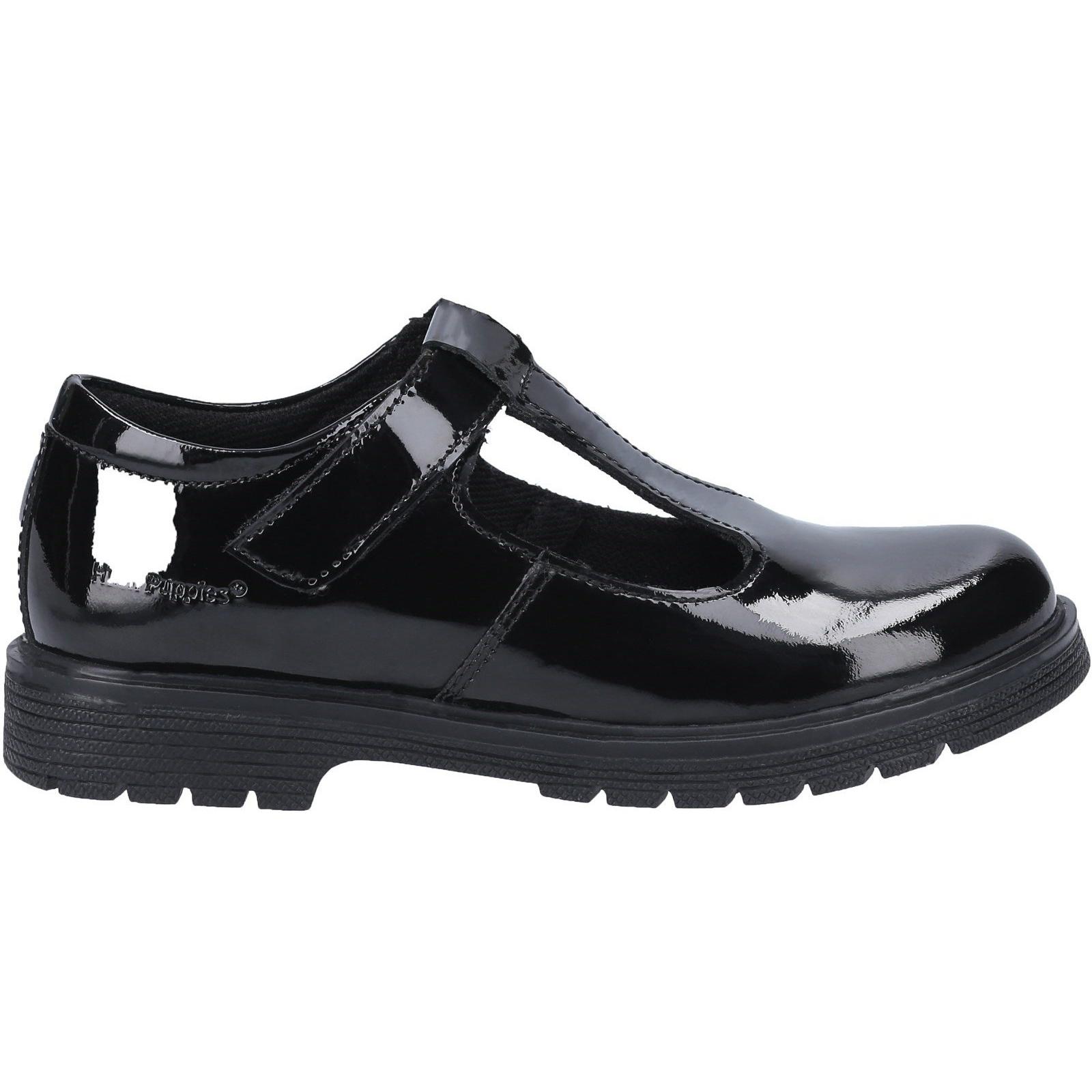 Hush Puppies Meisjes Gracie Leren Schoolschoenen (Zwart)