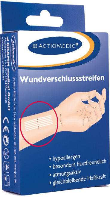 Gramm Medical Bandes de fermeture de plaies stériles, 4 x 76 mm (199.000.00476)