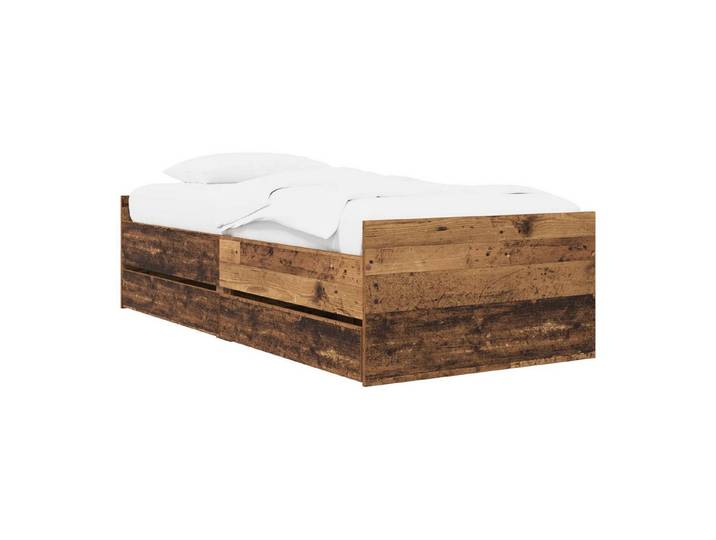 vidaXL Bett Bettrahmen Altholz Holzwerkstoff (1-tlg), Bettrahmen Altholz Holzwerkstoff