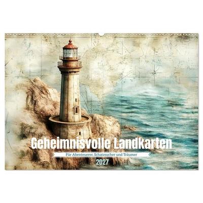 Geheimnisvolle Landkarten (Wandkalender 2027 DIN A2 quer), CALVENDO Monatskalender