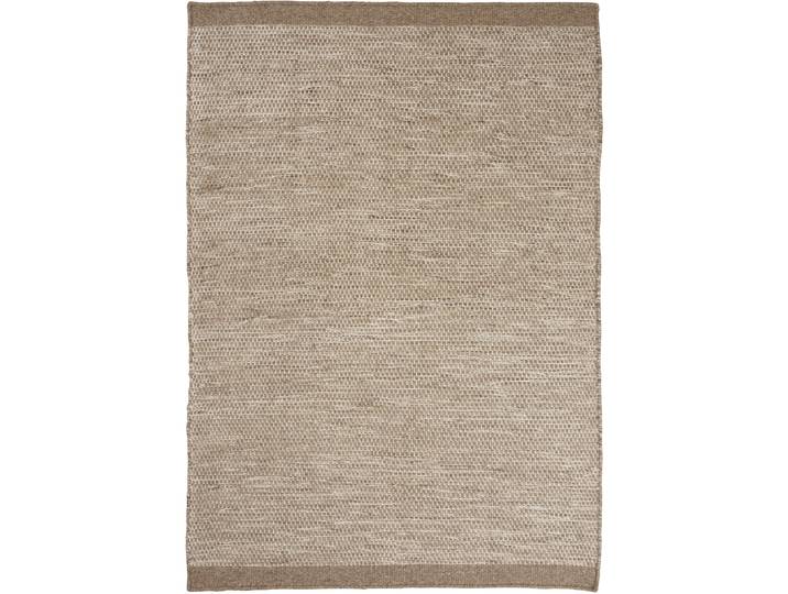 Teppich Asko hellgrau Streifen Wolle 140 x 200 cm