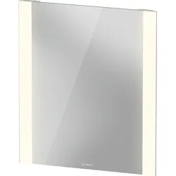 Duravit Licht & Spiegel Good Spiegel mit LED-Beleuchtung, Lichtfelder seitlich, Höhe 700mm, Weiß Matt, LM7865000000000, Länge: 600mm