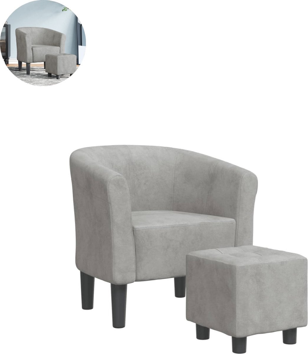 Moderne lichtgrijze relaxfauteuil voor volwassenen