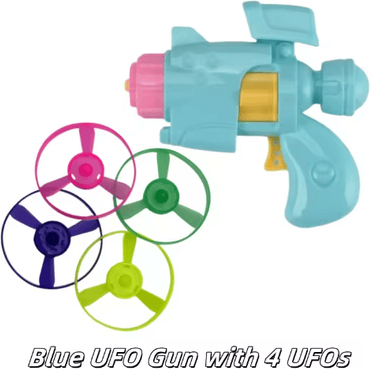 Inspire Picks Flying Disc Launcher Cat Toy Set With 4 Discs For Interactive Training And Exercise blue