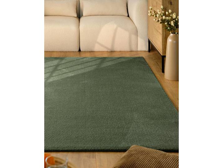 Teppich ESPRIT Vegas - ESPRIT Kollektion , laub grün, B:120cm H:15mm L:170cm, Polypropylen, Teppiche, Teppich, Kurzflor, uni, gewebt, pflegeleicht, formstabil, für Fußbodenheizung