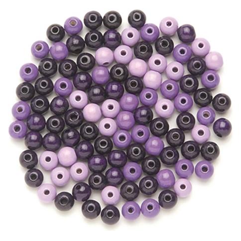 Glorex Holzperle 8mm 80St lila mix (74071974)