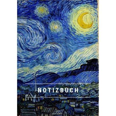 Notizbuch klein A5 Blanko - Notizheft 44 Seiten 90g/m² - Softcover Vincent van Gogh 'Sternennacht'- Papier, Taschenbuch von Notizbuch A5,Notizheft