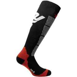 Sixs, Herren, Sportsocken, Chaussettes longues SPEED6 (36 - 39), Rot, Schwarz