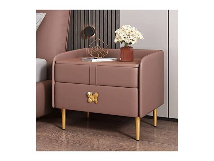 YCCHAH Bett mit Stauraum Nordischer minimalistischer Nachttisch aus Metall Moderner Kleiner Schlafzimmer-Nachttisch Wohnzimmer-Beistelltisch Desktop(D)