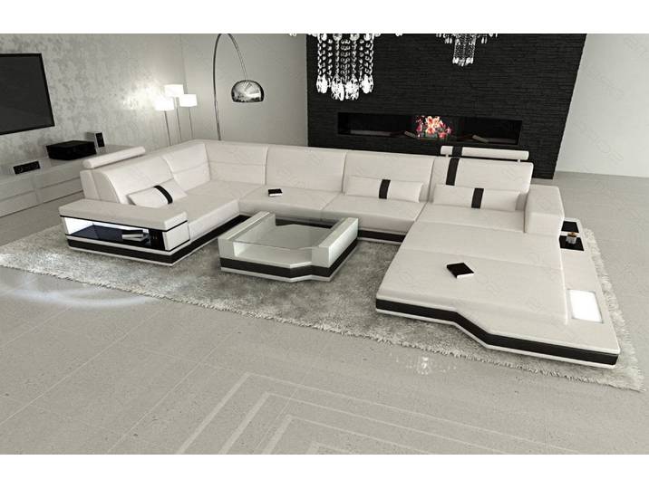 Sofa Messana U-Form in Leder