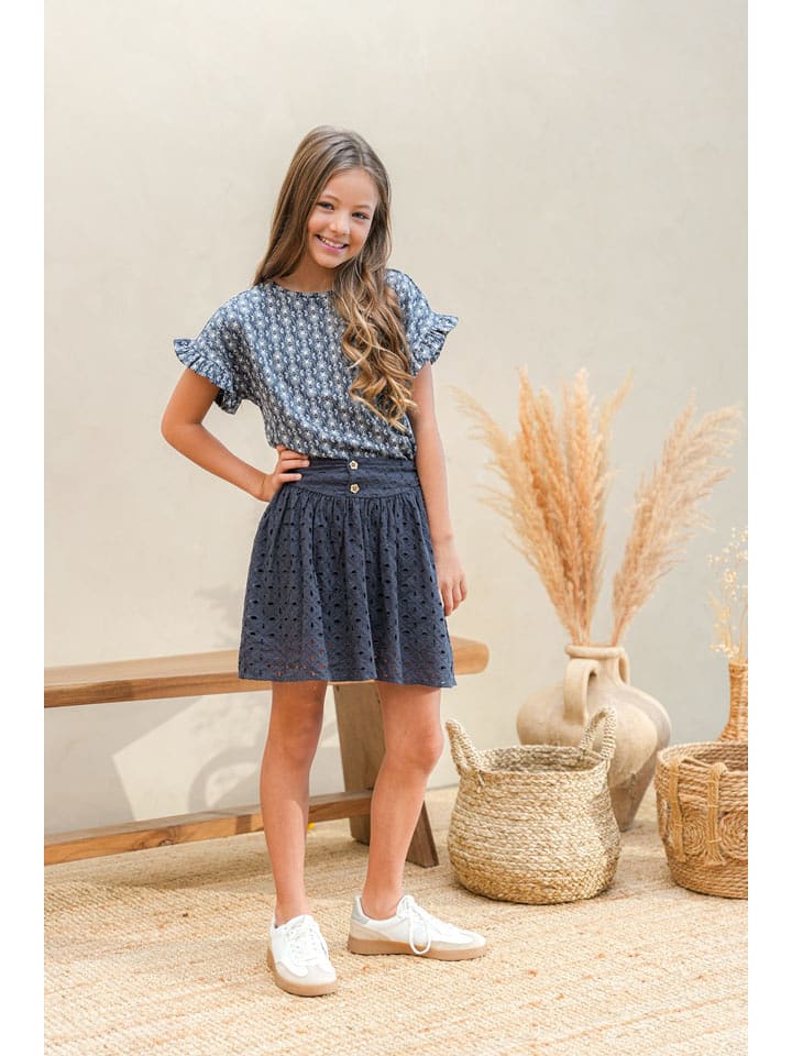Like Flo Bluse "Esri" in Dunkelblau - 122/128