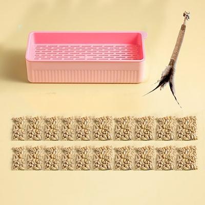 Neue hydroponische Katzengras-Box, Katzensnack, Katzenminze, hydroponische erdlose Bepflanzung, Katzengras-Topf-Set, Katzengras-Box