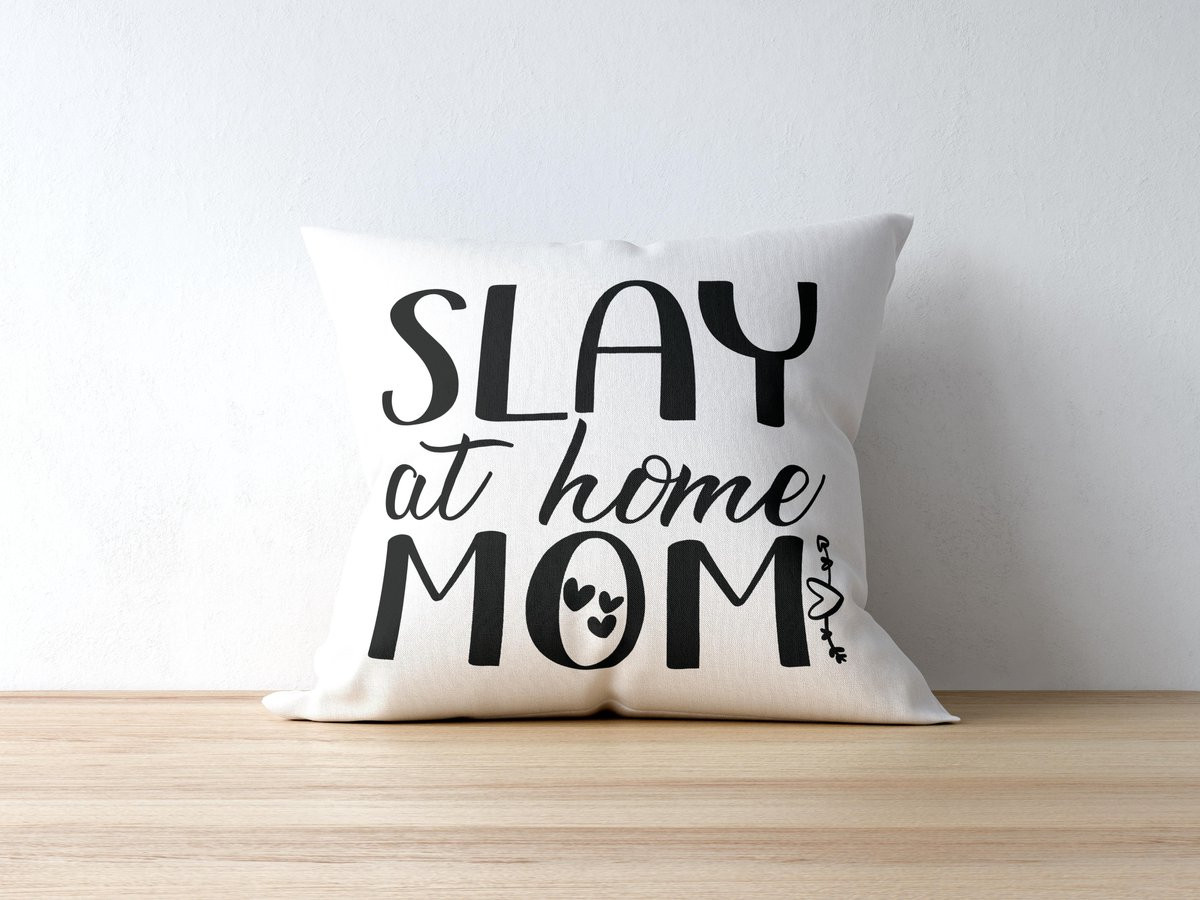 Sierkussen Slay At Home Mom voor Moederdag, Polyester